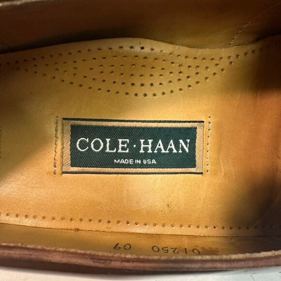 EXCELLENT Cole Haan Whiskey Full Strap Penny Loafer Made in Maine USA 13 D - Picture 10 of 12